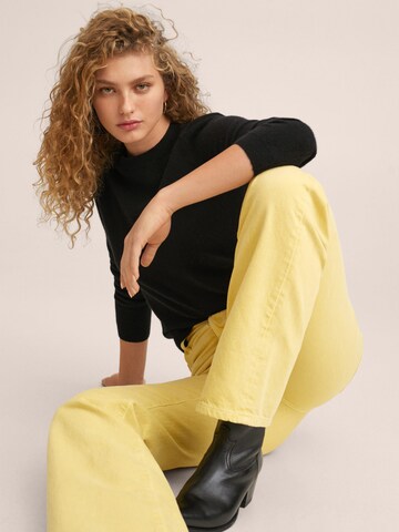 MANGO Wide leg Jeans 'Kaia' in Yellow