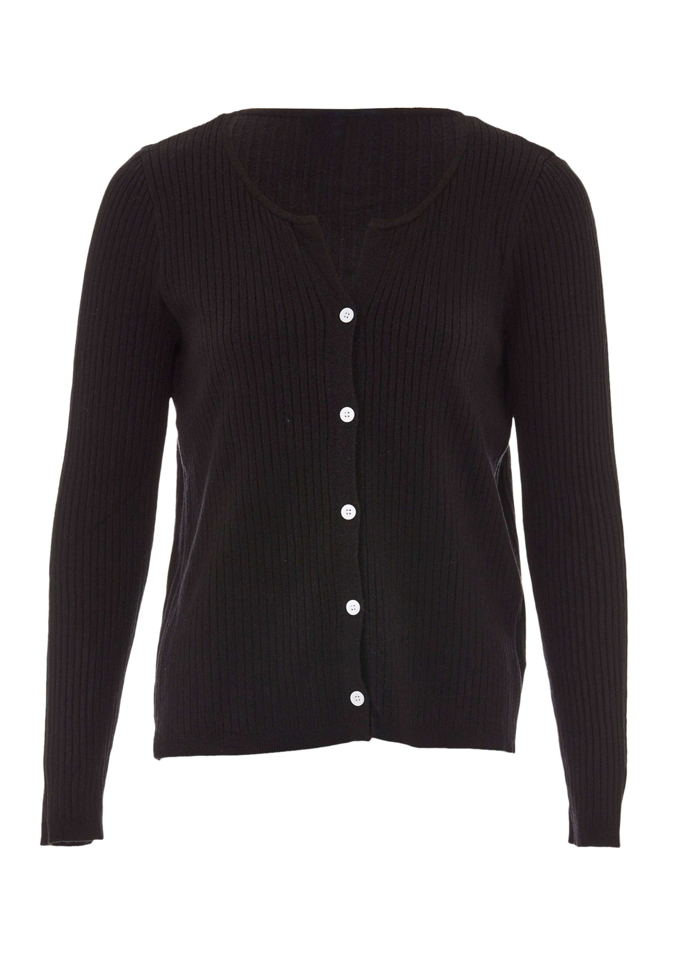 SANIKA Strickjacke in Schwarz: Vorderseite