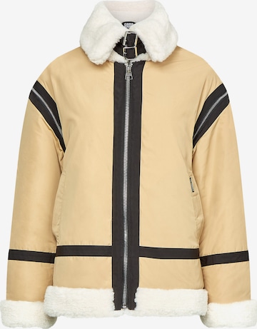 KARL LAGERFELD x CARA DELEVINGNE Winter jacket in Beige: front