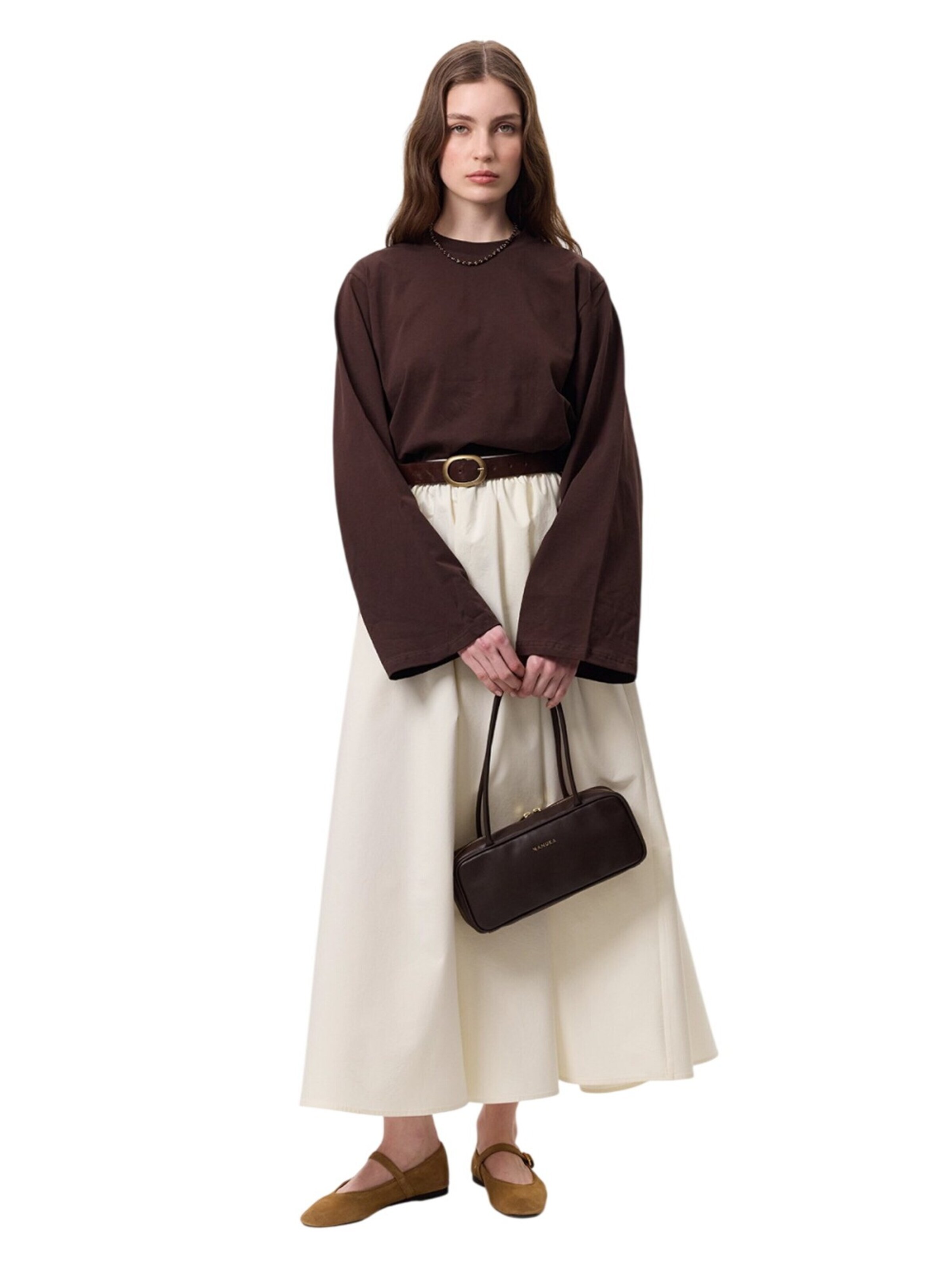 MANUKA Shirt in Bruin: voorkant