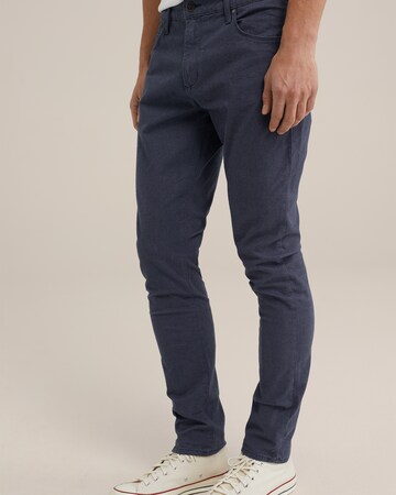 WE Fashion Slimfit Hlače | modra barva: sprednja stran