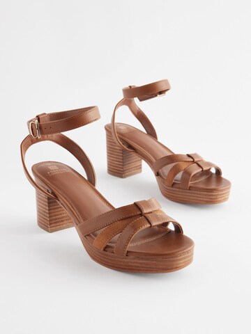Next Strap sandal in Brown