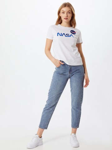 balta ALPHA INDUSTRIES Marškinėliai 'NASA'