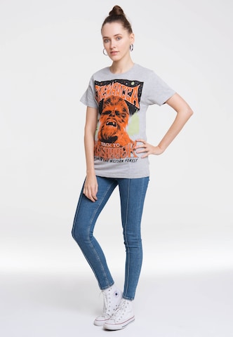 LOGOSHIRT Shirt 'Star Wars' in Grey