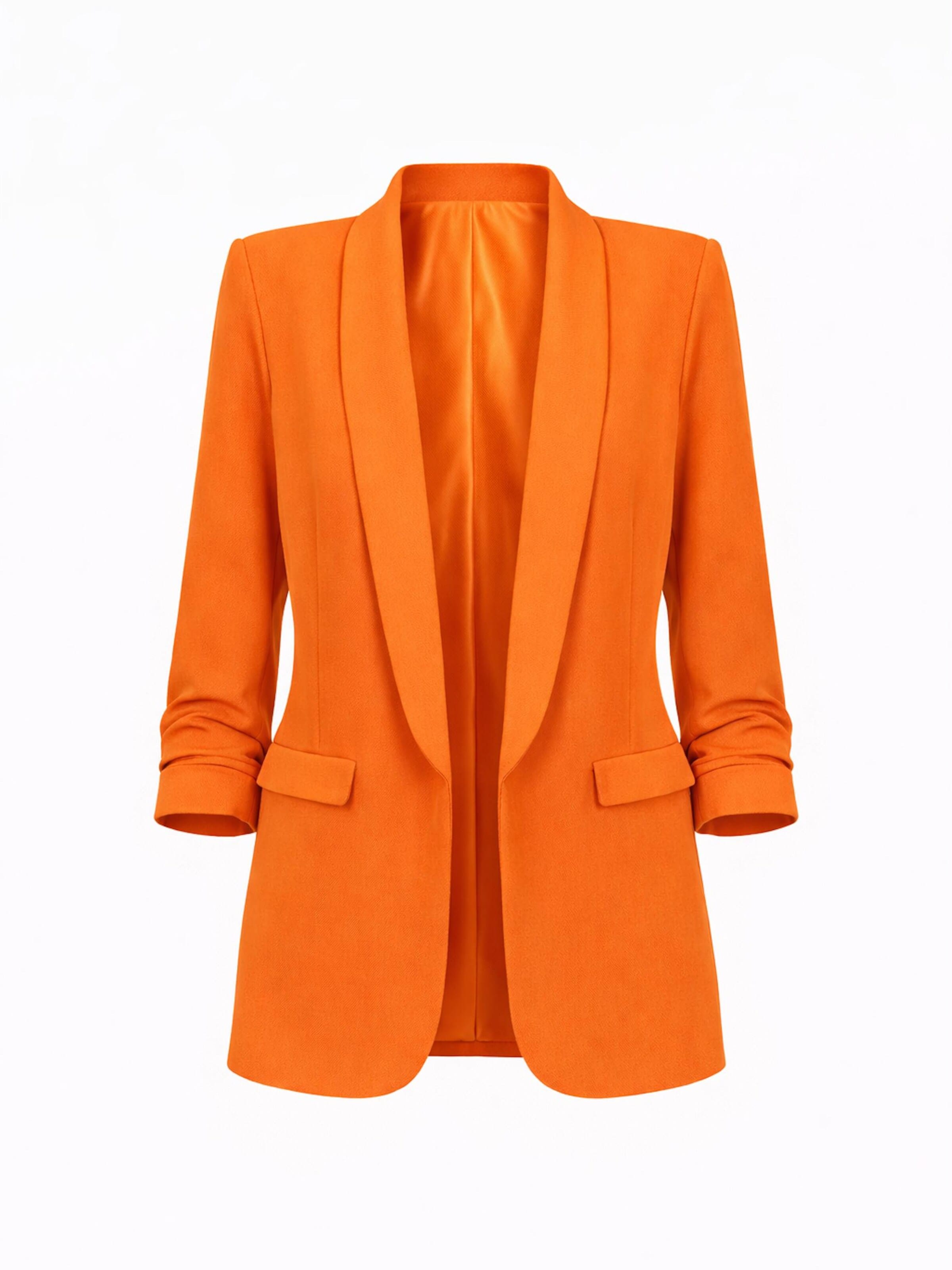 Worldclassca Blazer 'Damen Blazer 3/4 Arm mit Raffung'‌‌ in Orange: Vorderseite