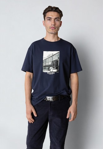 T-Shirt 'Old Docks' Clean Cut Copenhagen en bleu : devant