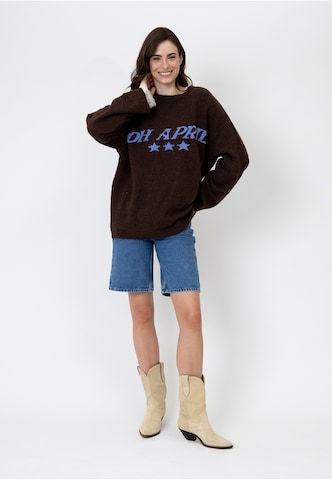 Pullover extra large 'Moani' di OH APRIL in marrone