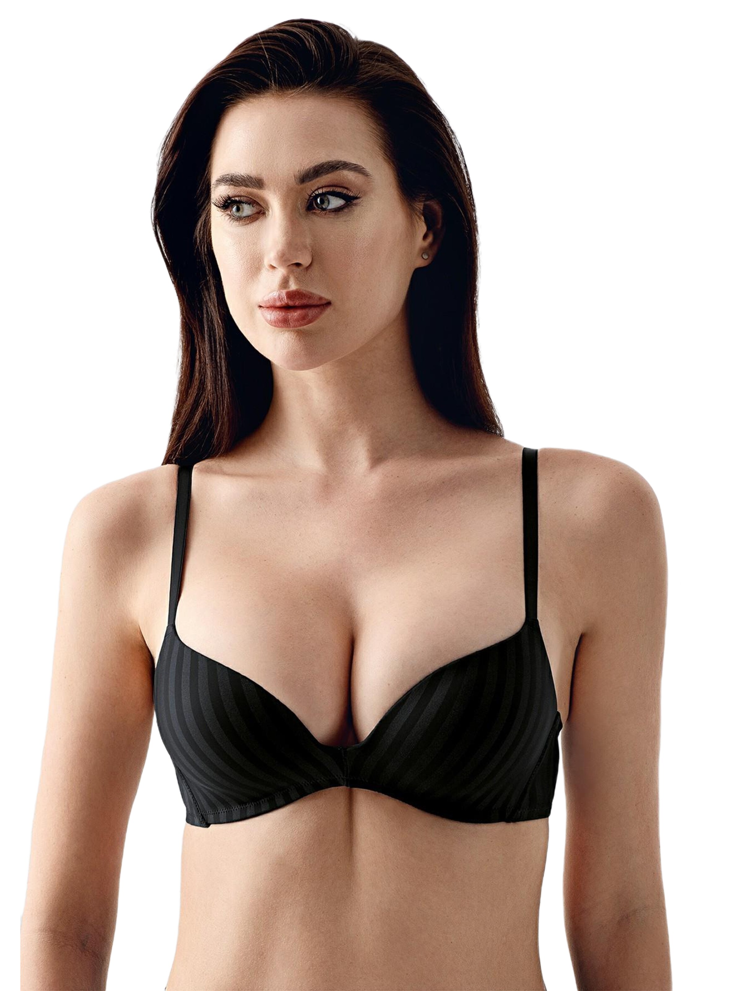 C&City Push-up BH in Zwart: voorkant