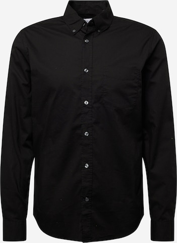 GAP Slim fit Button Up Shirt in Black: front