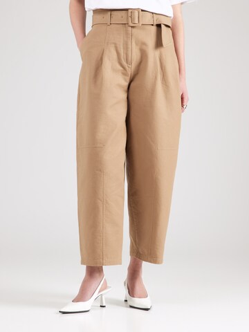 & Other Stories Loose fit Pleat-front trousers in Beige: front
