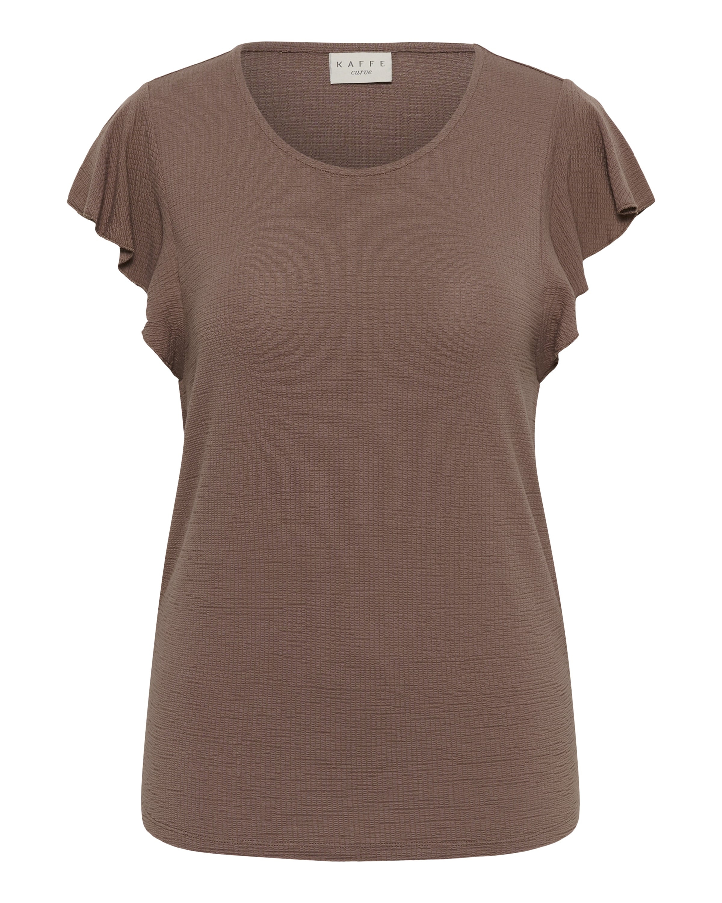KAFFE CURVE - Camiseta 'KCSilje' en marrón: frente