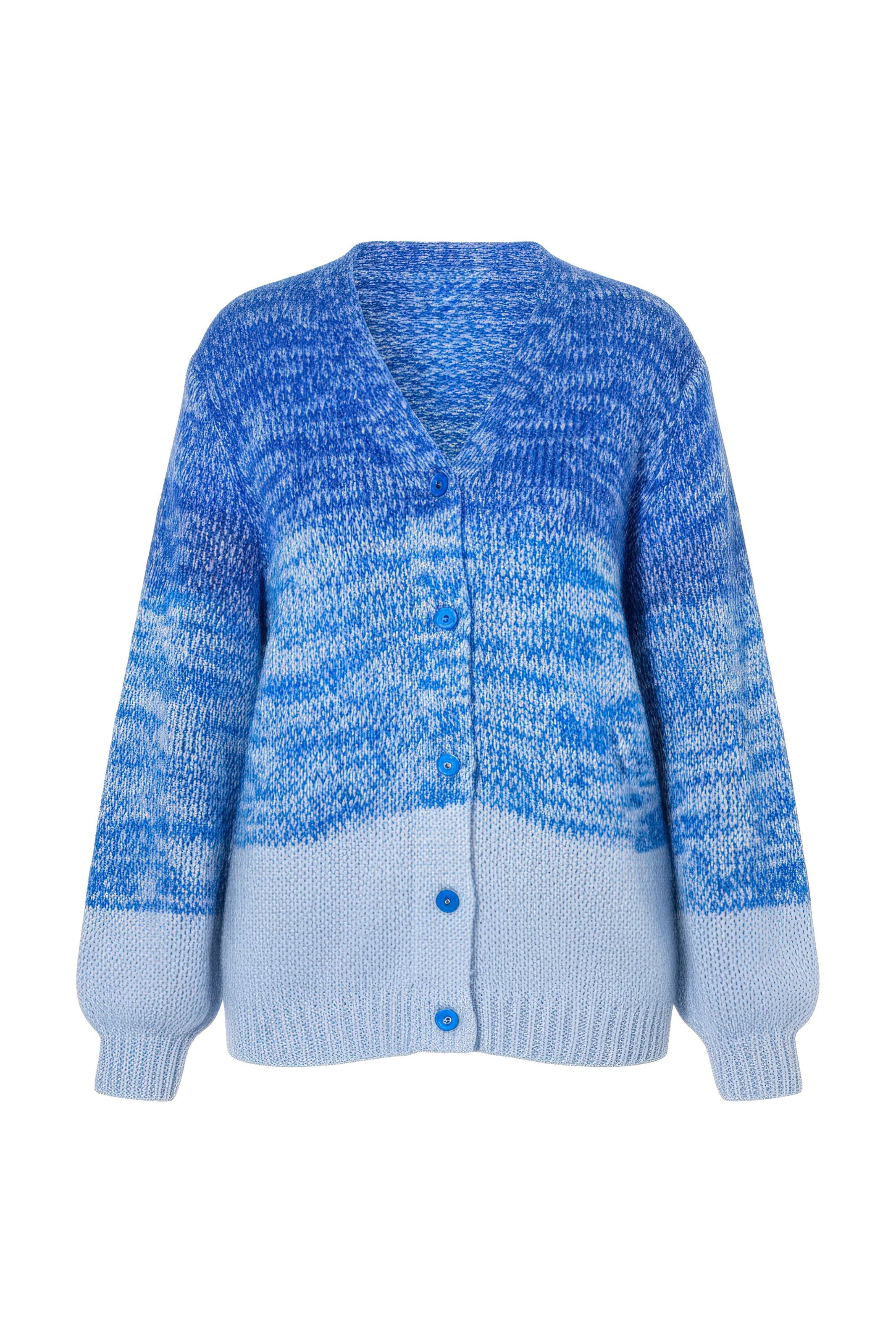 Angel of Style Knit cardigan in Blue: front