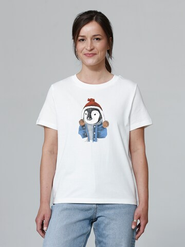 T-shirt 'Pinguin' Watapparel en blanc : devant