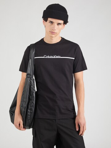 Maglietta di Calvin Klein in nero: frontale