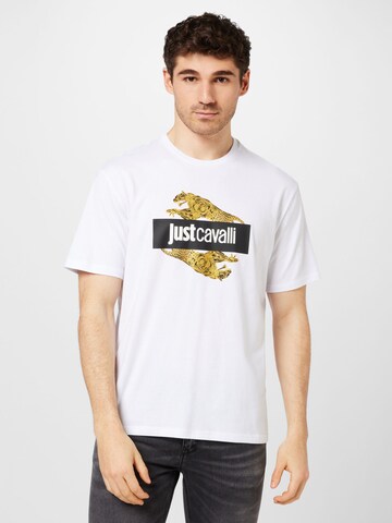 Just Cavalli T-shirt i vit: framsida