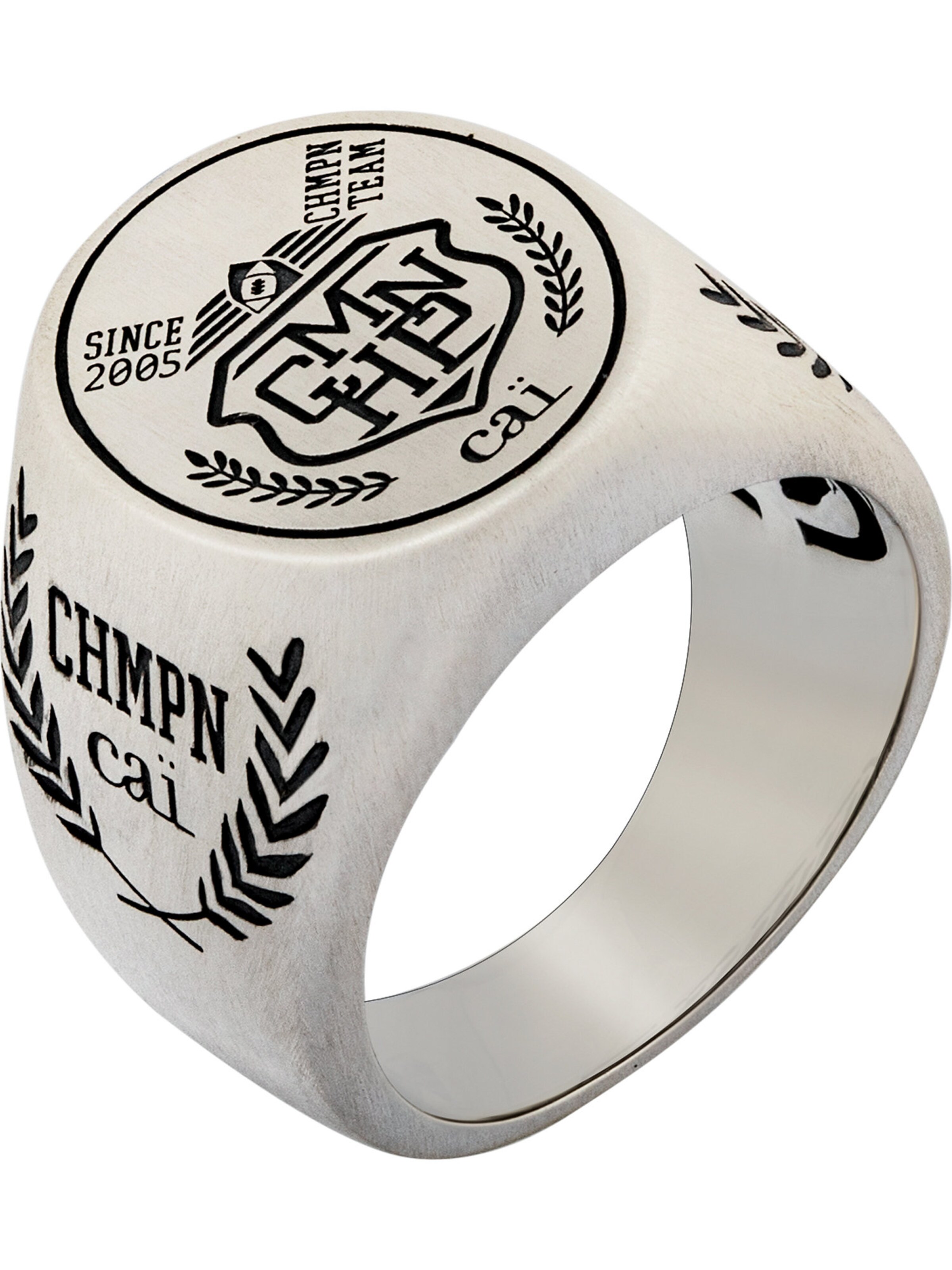 caï Ring in Silver: front