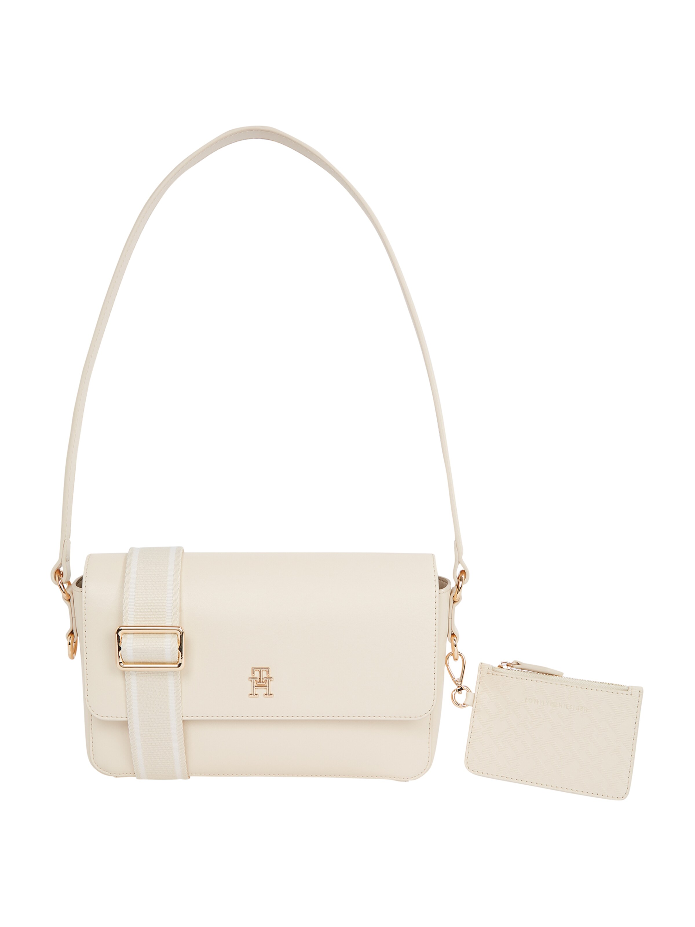 Sac bandoulière 'Distinct' TOMMY HILFIGER en beige : devant