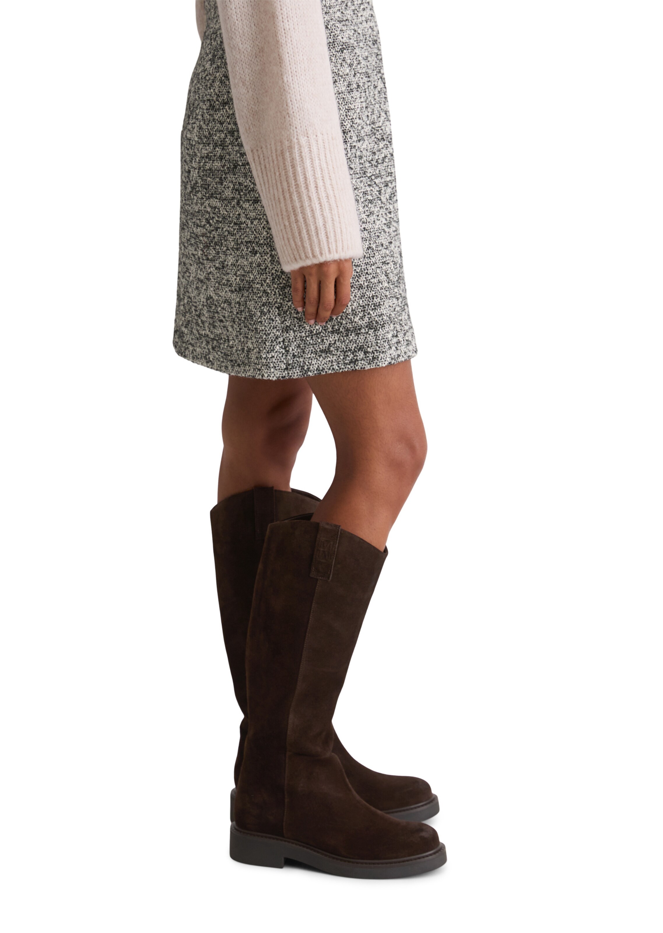 Marc O'Polo Rok 'Bouclé' in Grijs