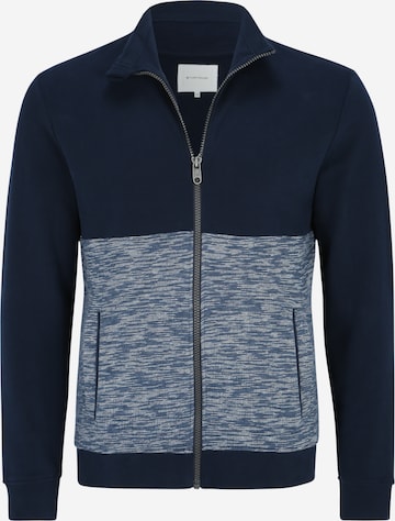 TOM TAILOR Men + - Sudadera con cremallera en azul: frente