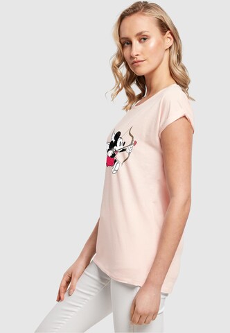 ABSOLUTE CULT Shirt 'Mickey Mouse - Love Cherub' in Pink