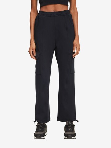 ESPRIT Loose fit Cargo Pants in Black: front