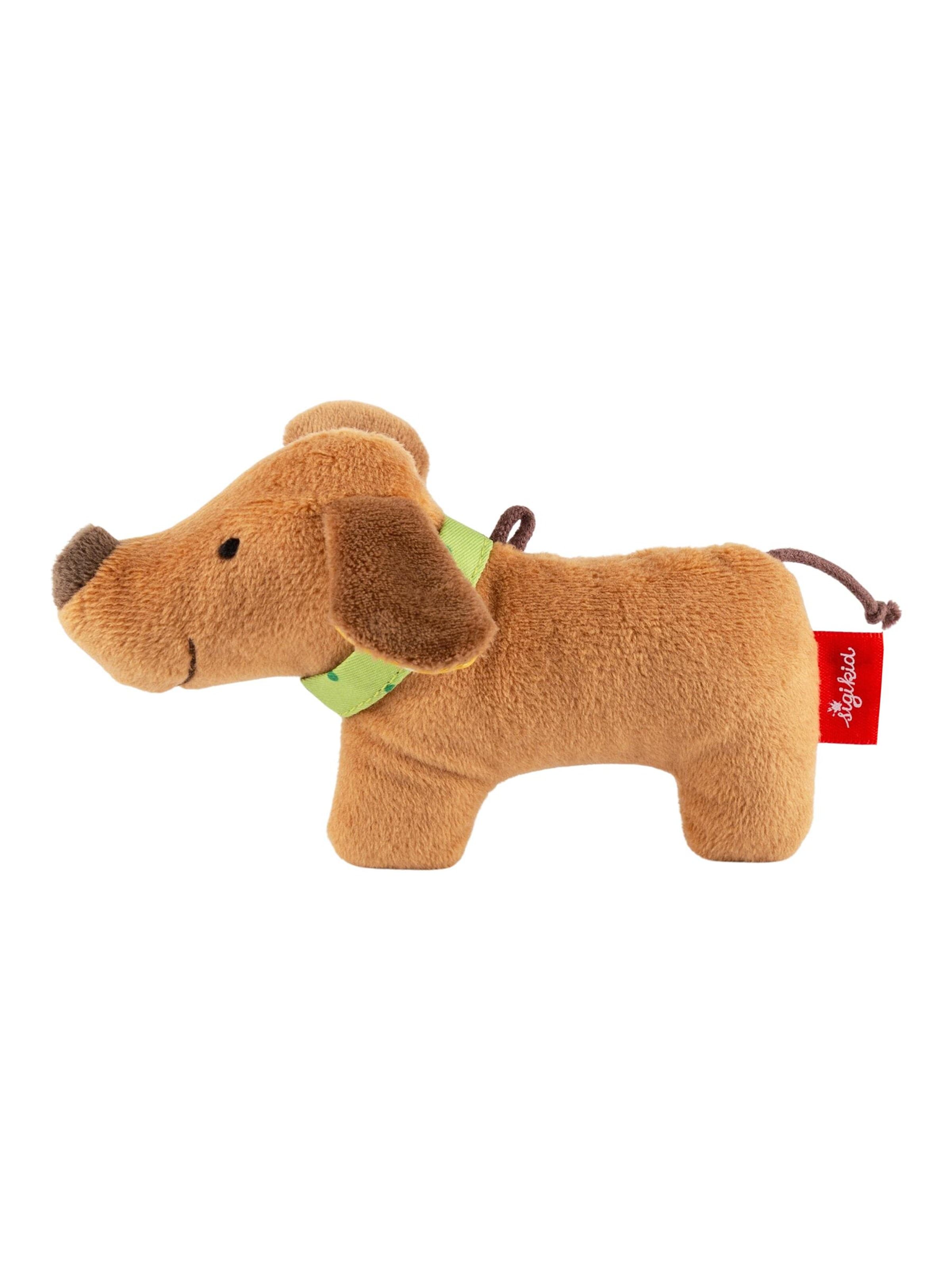 SIGIKID Stuffed animals 'Greifling Dackel sigibaby' in Brown: front