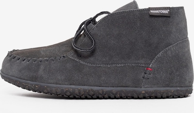 Auliniai batai su raišteliais 'Torrey' iš Minnetonka, spalva – tamsiai pilka, Prekių apžvalga