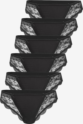 Nina von C. String 'Silver Edition' in Schwarz: Vorderseite