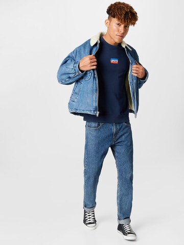 LEVI'S ® Collegepaita 'Graphic Crew' värissä sininen