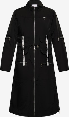 MYMO Between-seasons coat in Black: front