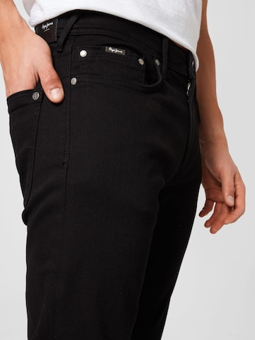 Coupe slim Jean 'STANLEY' Pepe Jeans en noir