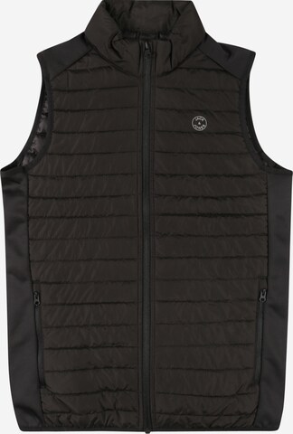 Jack & Jones Junior Vest in Black: front