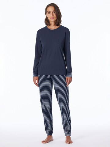 SCHIESSER Pyjama ' UNCOVER Nightwear ' in Blauw: voorkant