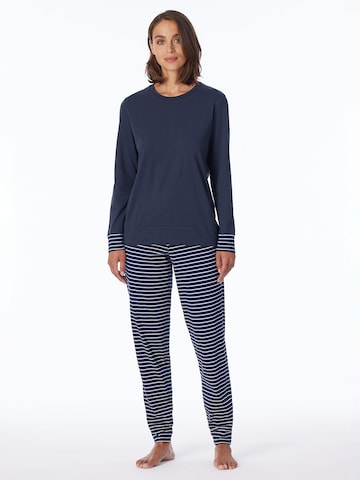 Pyjama ' UNCOVER Nightwear ' SCHIESSER en bleu : devant