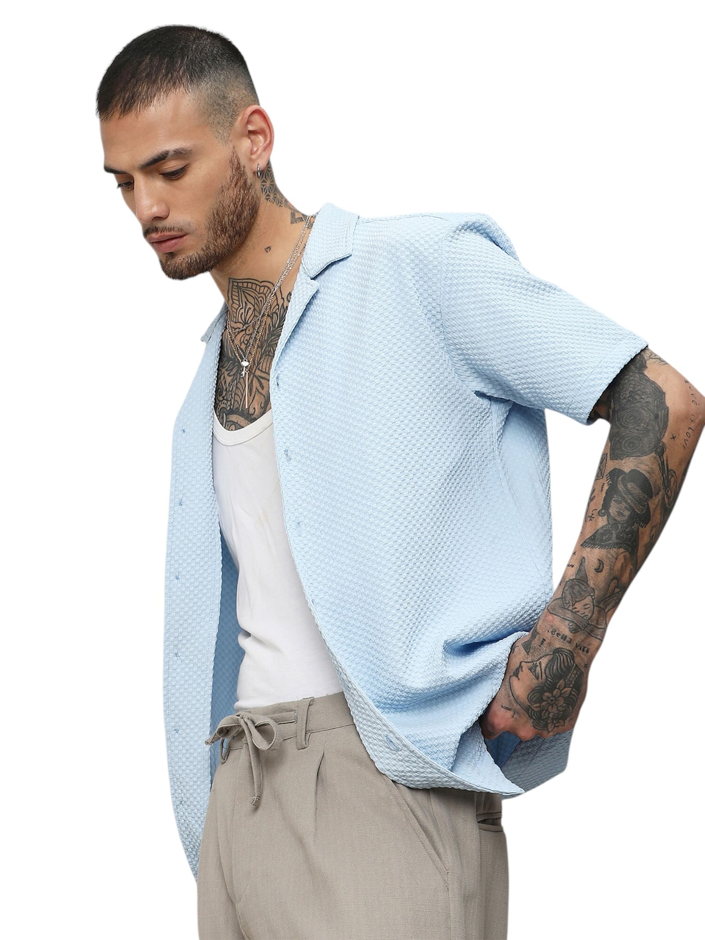 Campus Sutra Comfort Fit Skjorta 'Suzanne' i blå