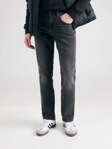 Superdry - Slimfit Vaquero en negro: frente