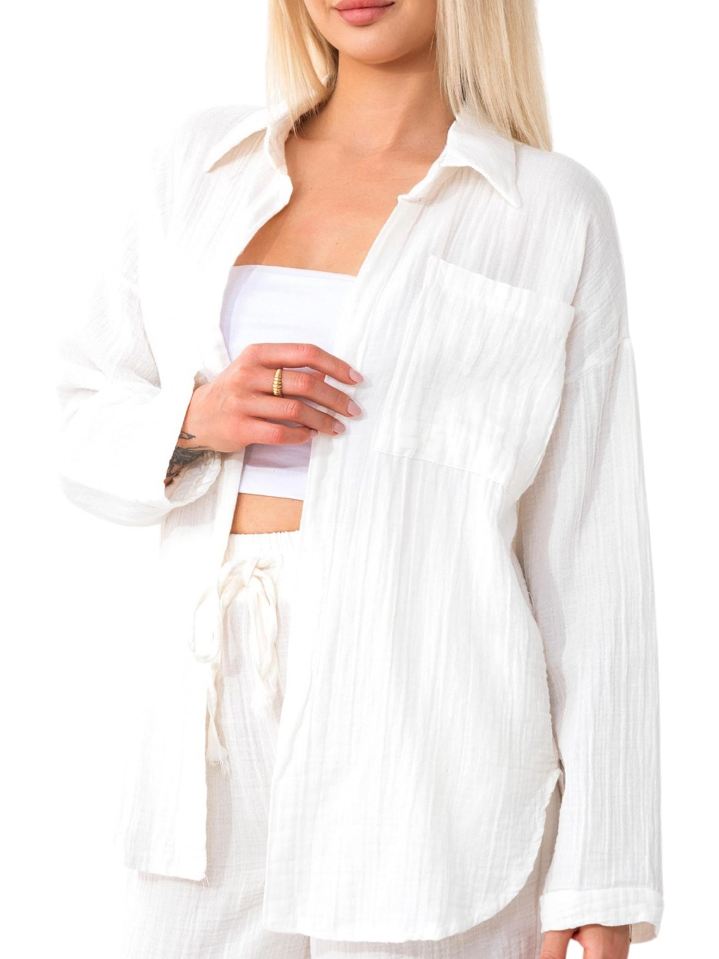 WENOR - Blusa 'NALYA' en blanco