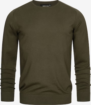 INDICODE JEANS Trui 'Gamal' in Groen: voorkant
