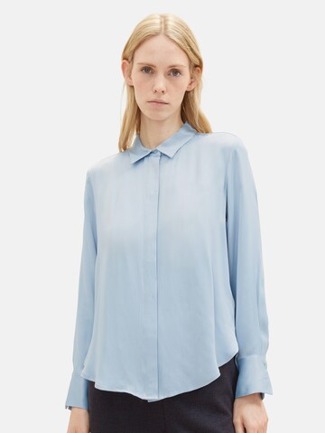 TOM TAILOR Blouse in Blauw: voorkant