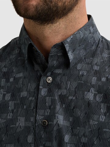 Coupe regular Chemise 'Shirt with allover print and Kent collar' VANGUARD en bleu