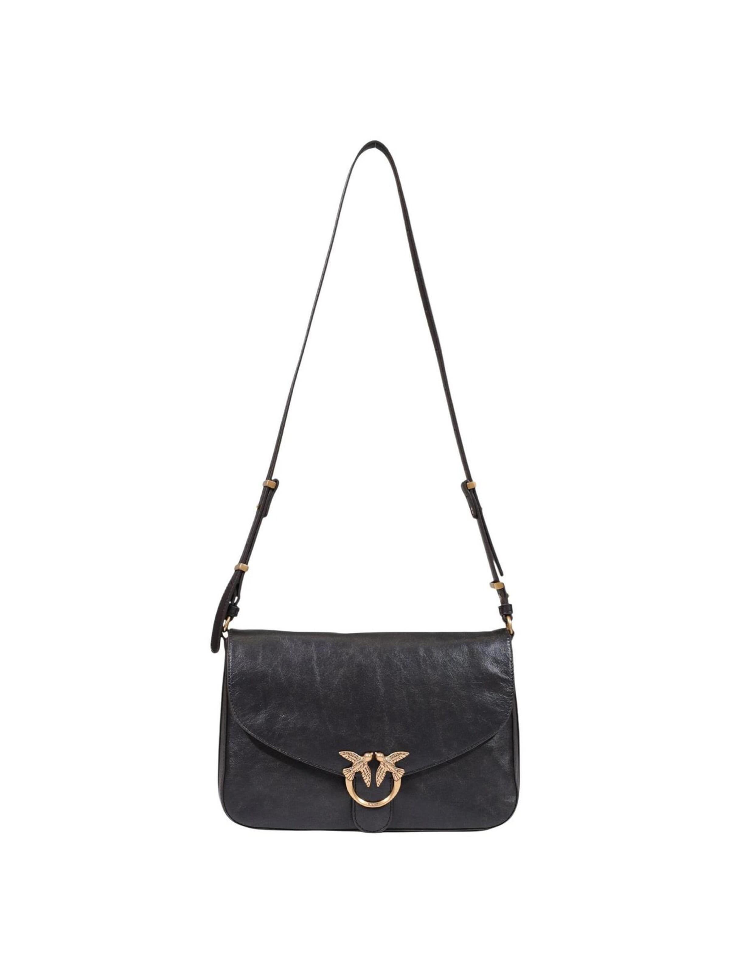 Borsa a spalla 'LOVE SATCHEL' di PINKO in marrone: frontale