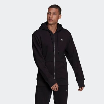 Veste de survêtement ADIDAS PERFORMANCE en noir : devant