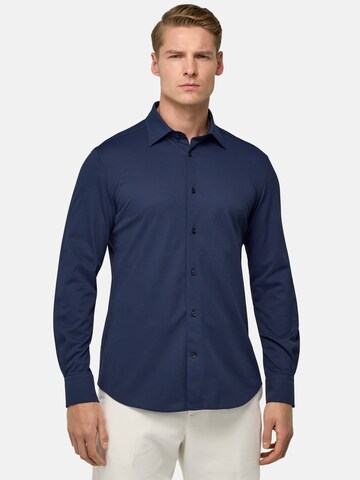 Boggi Milano Regular Fit Hemd in Blau: Vorderseite