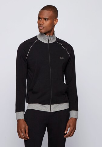 BOSS Sweat jacket in Black: front