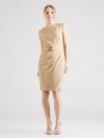 Lauren Ralph Lauren - Vestido de tubo en beige: frente