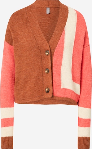 CULTURE Knit cardigan 'Polena' in Brown: front