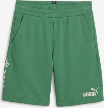 PUMA Pants 'ESS+ Mid 90s' in Green: front