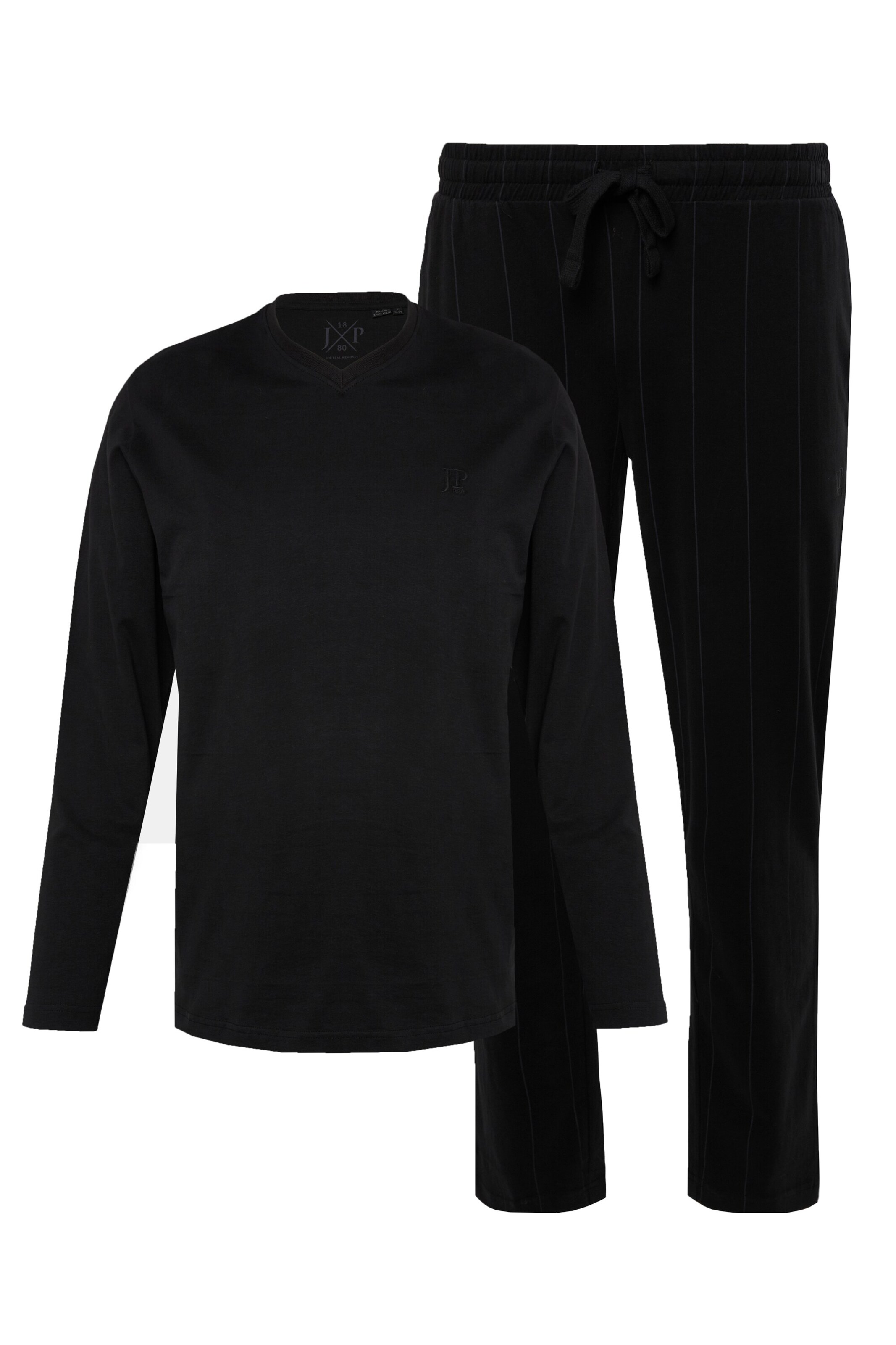 JP1880 Pyjama lang in Zwart: voorkant