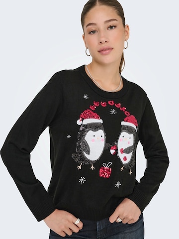 ONLY Свитер 'ONLXMAS SHINE' в Черный