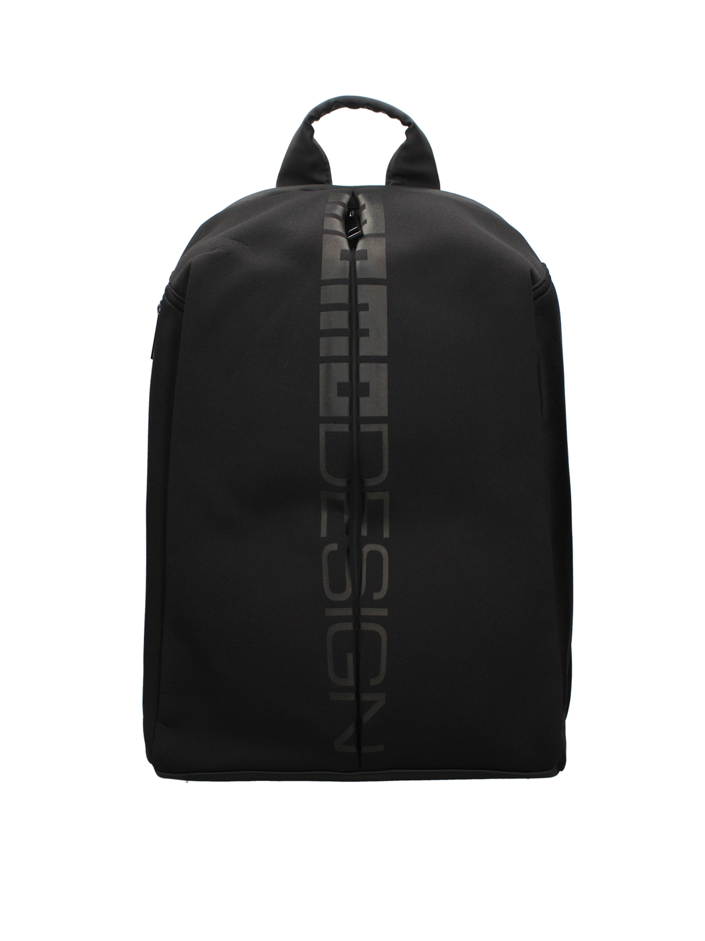 Zaino 'Zaino Momo Design Poliuretanico con Zip - 48x30x15 cm' di Momo Design in nero: frontale